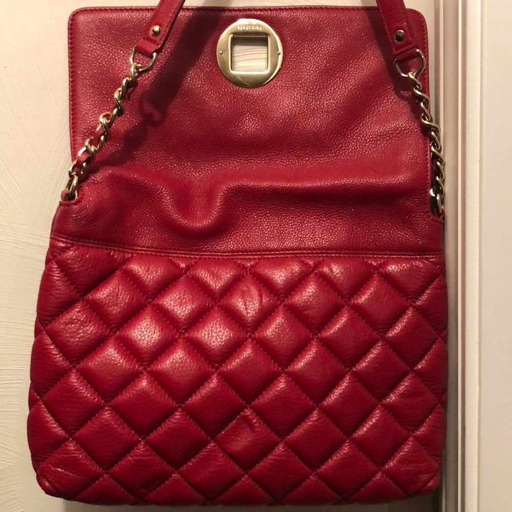 Kate Spade leather, quilted red purse - Picture 5 of 8